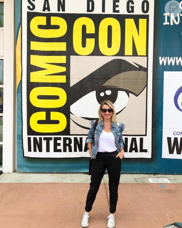 Renata Boldrini afirma estar se desafiando ao estrear na cobertura da San Diego Comin-Con Internacional, entre os dias 19 e 22 de julho de 2018: 'Apesar de gostar muito desse universo geek, não sou aquela expert, nerd. Entendo o que envolve o cinema, mas a Comic Con é muito maior que isso'
