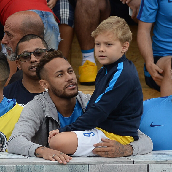 A comemoração dos 7 anos de Davi Lucca aconteceu em Santos, litoral de São Paulo, neste domingo, 22 de julho de 2018