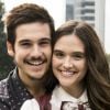 Samuca (Nicolas Prattes) e Marocas (Juliana Paiva) são o casal principal da novela 'O Tempo Não Para', que estreia nesta terça-feira, 31 de julho de 2018