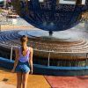 Grazi Massafera realizou sonho de conhecer o parque de diversões Universal Orlando Resort, na Flórida