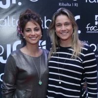 Fernanda Gentil e namorada, Priscila Montandon, prestigiam show de Fábio Jr.