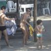 Sophie Charlotte e Daniel de Oliveira foram juntos à praia do Abricó, em Grumari, Zona Oeste do Rio de Janeiro, neste domingo, 3 de agosto de 2014
