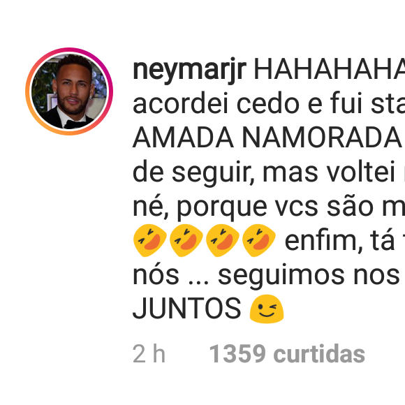 Neymar explicou por que deixou de seguir a namorada, Bruna Marquezine, no Instagram