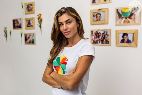 Grazi Massafera visitou a Casa Vincular, instituição beneficente em Recife (PE) que ajuda pessoas que vivem nas ruas, nesta terça-feira, 28 de agosto de 2018