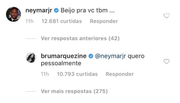 Bruna Marquezine pede beijo de Neymar em foto