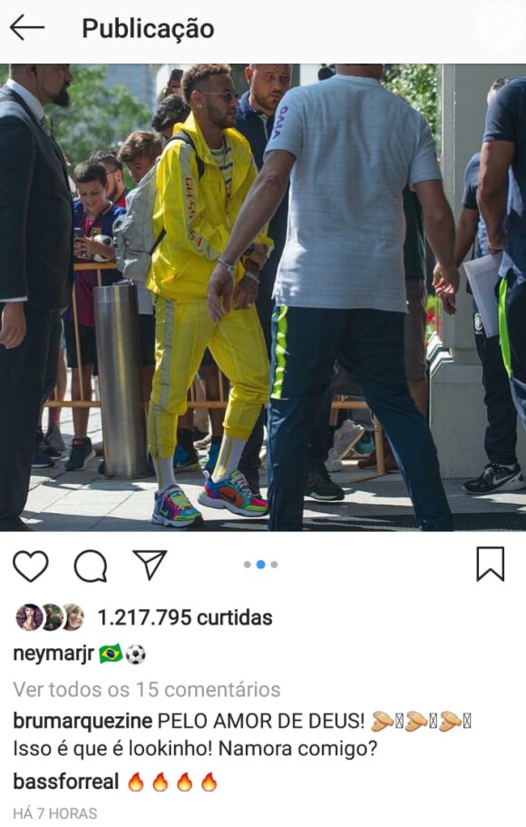 Bruna Marquezine elogia produção de Neymar em foto