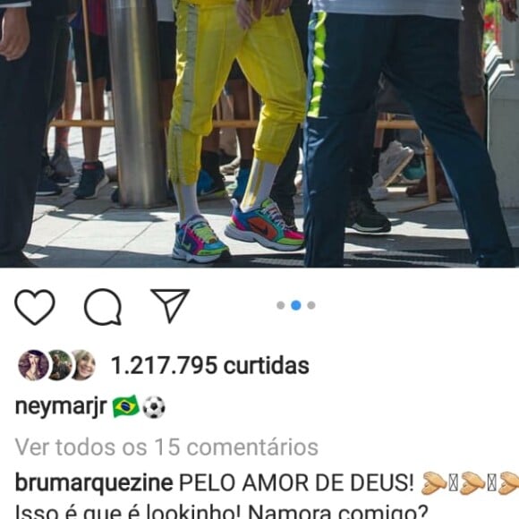 Bruna Marquezine elogia produção de Neymar em foto