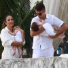 Ivete Sangalo e Daniel Cady batizaram neste domingo, 16 de setembro de 2018, as gêmeas Marina e Helena