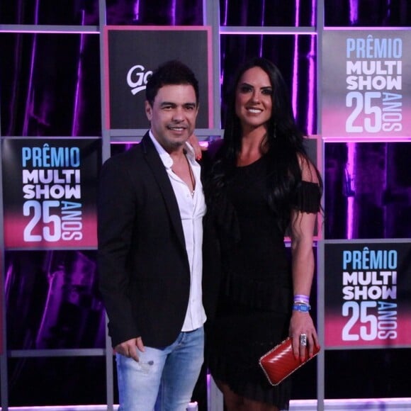 Zezé Di Camargo e Graciele Lacerda marcaram presença no Prêmio Multishow nesta terça-feira, 25 de setembro de 2018