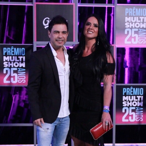 Zezé Di Camargo e a mulher, Graciele Lacerda, no Prêmio Multishow 2018