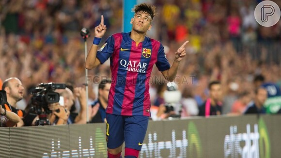 Neymar fez uma bela 're-estreia' na partida do Barcelona contra o León, do México, na tarde desta segunda-feira, 18 de agosto de 2014