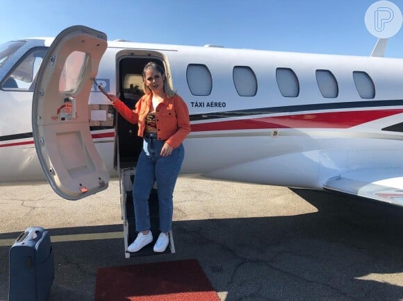 Marília Mendonça relata panea em avião a caminho de show em Goiás, em 12 de outubro de 2018