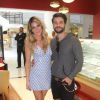 Bruno Gagliasso e Giovanna Ewbank participam da inauguração da loja de sorvetes Häagen-Dazs, em São Paulo (27 de agosto de 2014) 