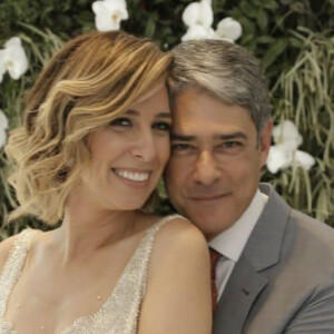 William Bonner e Natasha Dantas se casaram em agosto deste ano na casa da mãe do âncora do 'Jornal Nacional'