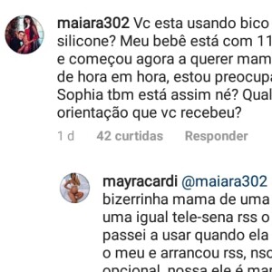 Mayra Cardi conta que usa bico artificial