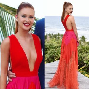 Marina Ruy Barbosa elege look degradê Givenchy para casamento vespertino