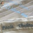 Natasha Dantas bordou nomes de amigas solteiras na barra de seu vestido