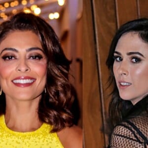 Juliana Paes surpreende Tatá Werneck com beijo ao participar do 'Lady Night' que vai ar na próxima terça-feira, dia 13 de novembro de 2018