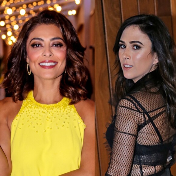 Juliana Paes surpreende Tatá Werneck com beijo ao participar do 'Lady Night' que vai ar na próxima terça-feira, dia 13 de novembro de 2018