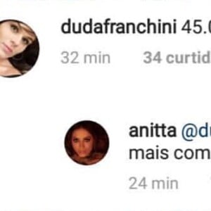 Anitta rebate comentário de fã sorbe plástica no nariz