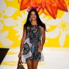 Adriana Lima desfilou pela grife Desigual no primeiro dia da Semana de Moda de Nova York em setembro de 2014