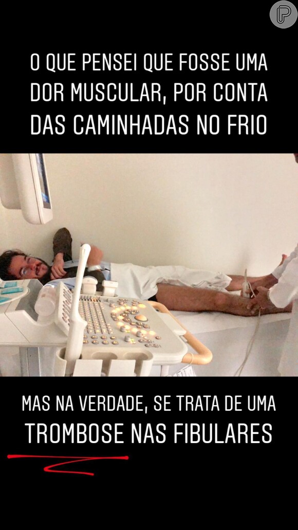 Após viagem com Fátima Bernardes, Túlio Gadêlha é diagnosticado com trombose