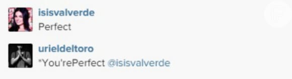 'Você é perfeita', escreveu Uriel Del Toro para Isis Valverde