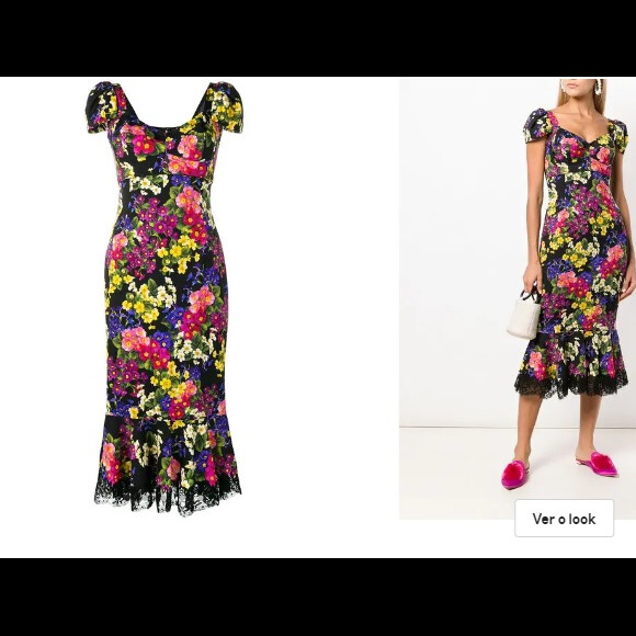 O vestido Dolce & Gabbana custa R$ 14,7 mil, mas pode ser encontrado por R$ 10, mil, com 30% de desconto, no site da Farfetch