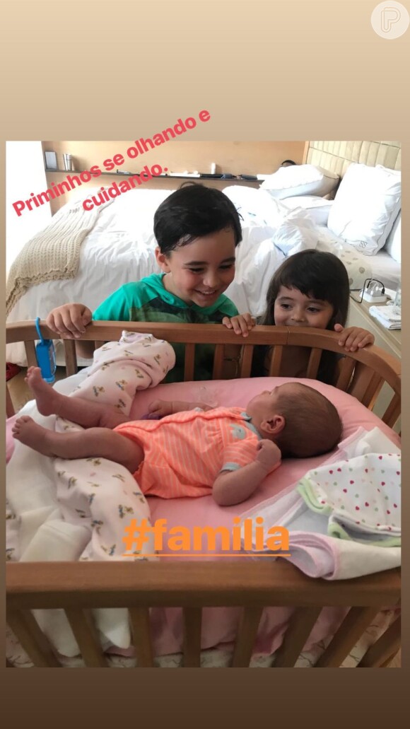 Sabrina Sato dividiu com os seguidores do Instagram uma foto fofa da filha, Zoe, com os primos