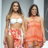 Camilla Camargo e Flávia Vianna desfilaram na semana de moda do Shopping Internacional de Guarulhos, em São Paulo, em 24 de setembro de 2014