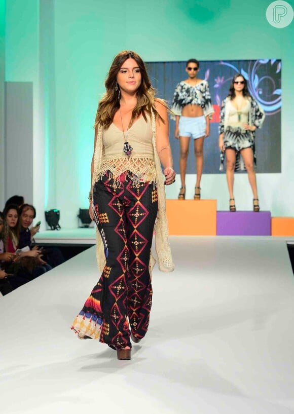 Giovanna Lancellotti desfilou em evento de moda em São Paulo, na segunda-feira, 20 de julho de 2015