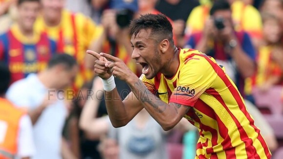 Neymar faz dois gols no Barcelona após ganhar mensagem de Bruna Marquezine