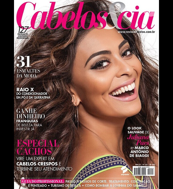 Juliana Paes é capa da edição de outubro da revista 'Cabelos&Cia'