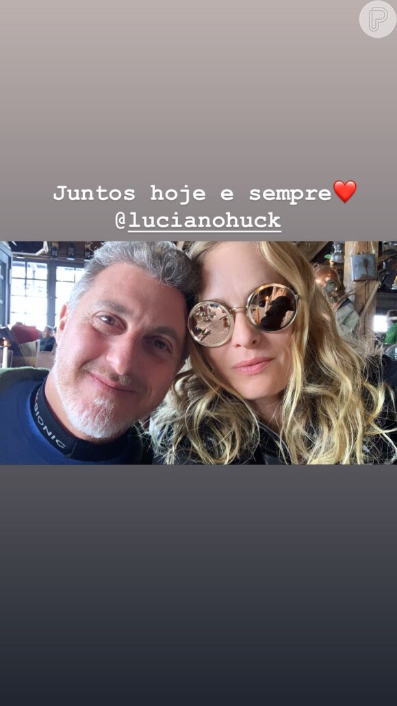 Angélica compartilhou uma foto ao lado do marido, Luciano Huck, nas redes sociais