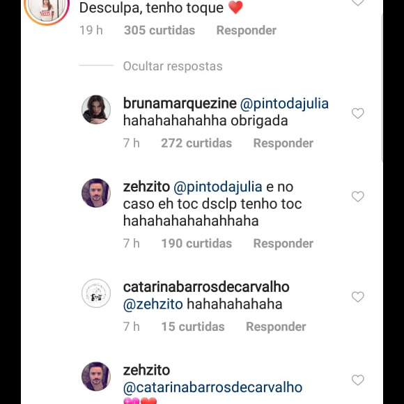 Bruna responde fã sobre erro de português