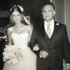 Marina Ruy Barbosa usa foto vestida de noiva ao parabenizar o pai: 'Meu fã'