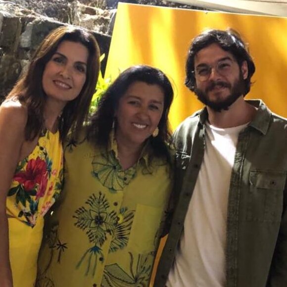 Fátima Bernardes e Túlio Gadêlha estão em Salvador, na Bahia, onde encontraram Regina Casé, nesta quinta-feira, 7 de fevereiro de 2019