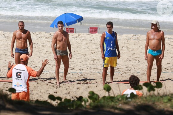 José Loreto participou de um treino na praia da Barra da Tijuca, na Zona Oeste do Rio, nesta quarta-feira, 24 de setembro de 2014