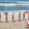 José Loreto participou de um treino na praia da Barra da Tijuca, na Zona Oeste do Rio, nesta quarta-feira, 24 de setembro de 2014. Orientado por um personal trainer, o ator malhou acompanhado de outros homens, com quem finalizou a rotina de exercícios com uma partida de futevôlei