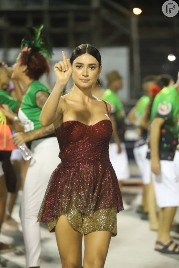 Thaila Ayala esteve no ensaio técnico da Grande Rio na Sapucaí neste sábado, 16 de fevereiro de 2019