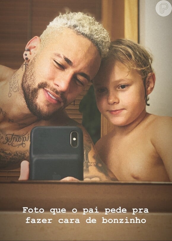 Neymar tem noite de diversão com o filho, Davi Lucca