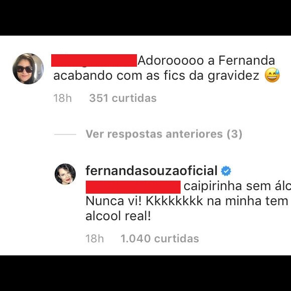 Fernanda Souza afasta rumor de gravidez