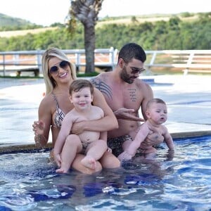 Andressa Suita e Gusttavo Lima são pais de Samuel, de 7 meses, e Gabriel, 1 ano e 8 meses