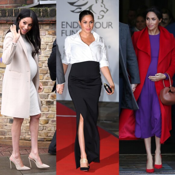 Mamãe estilosa! Grávida, Meghan Markle aliou conforto e personalidade em looks. Veja galeria nesta quinta-feira, dia 28 de março de 2019