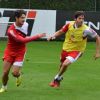 O meio-campo Kaká e o atacante Alexandre Pato jogam juntos no São Paulo