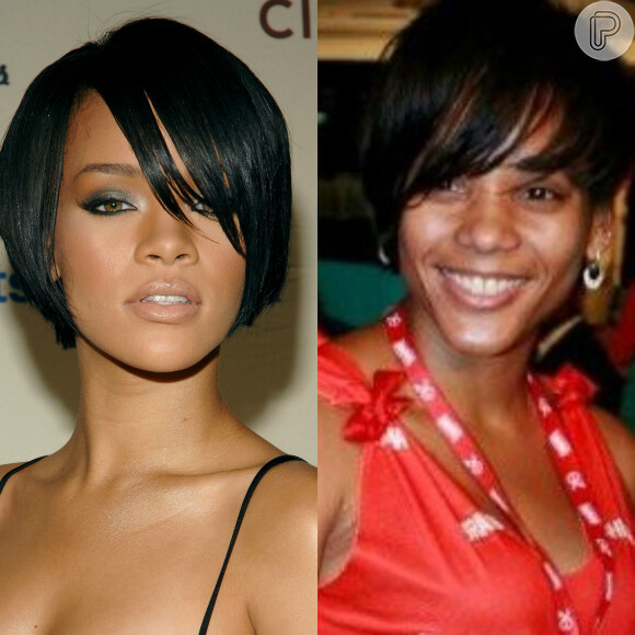 Olhando de relance parecem até irmãs! Olha a Rihanna e a atriz brasileira Aparecida Petrowky!