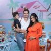 Aline Gotschalg prestigia chá de bebê de Zion, filho de Jade Seba e Bruno Guedes, na Barra da Tijuca, neste sábado, 30 de março de 2019