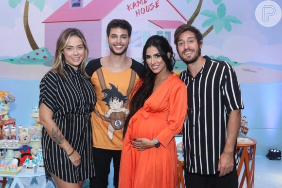 Grávida, Carol Dantas prestigia chá de bebê de Zion, filho de Jade Seba e Bruno Guedes, na Barra da Tijuca, neste sábado, 30 de março de 2019