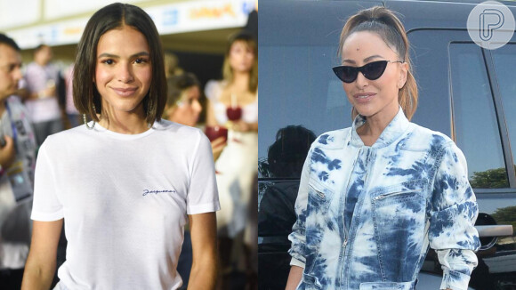 Bruna Marquezine elogia look de Sabrina Sato e 'pede' óculos de sol emprestado para apresentadora nesta quinta-feira, dia 04 de abril de 2019