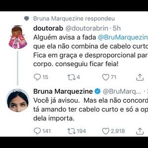 Bruna Marquezine reagiu ao ser criticada no Twitter por conta do cabelo curto